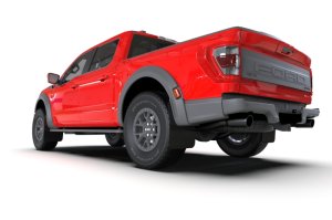 Ford F-150 Raptor Mud Flaps - Front + Rear - Rally Armor - UR Series with Metallic Black Logo - Black - `21-`25